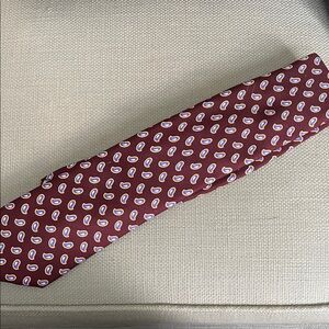 NWT Marchesi di Como paisley tie. Burgundy, blue, yellow, white.